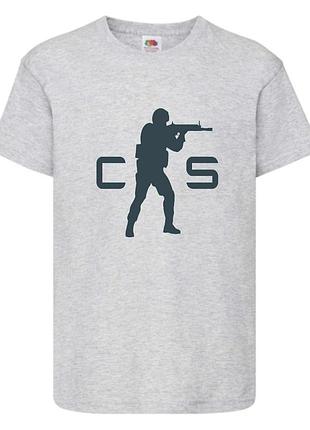 Футболка детская контр страйк 006 (csg-006) серая, размер 104-116-128-140-152-164