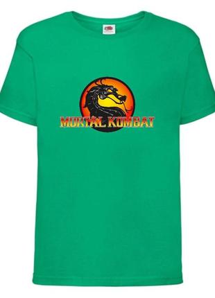 Футболка детская мортал комбат 002 (mtc 002) зеленая 104-116-128-140-152-164