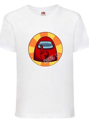 Футболка амонг ас (among us-01) белая 116-128-140-152-164 размер