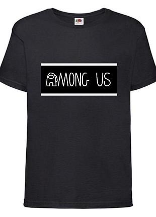 Футболка амонг ас (among us-03) черная 116-128-140-152-164 размер