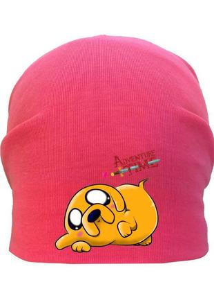Шапка детская время приключений 006 розовая (adt-006) размеры 50-52 см, 54-56 см
