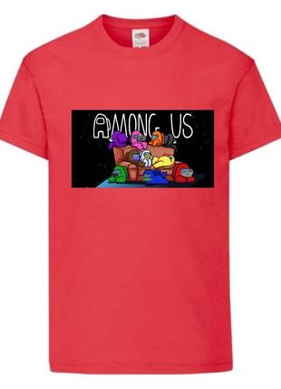Футболка амонг ас (among us-02) красная 116-128-140-152-164 размер