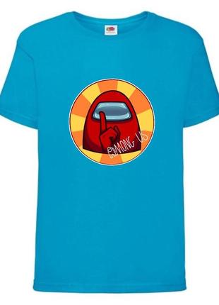 Футболка амонг ас (among us-01) голубая 116-128-140-152-164 размер