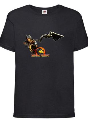 Футболка детская мортал комбат 001 (mtc 001) черная 104-116-128-140-152-164