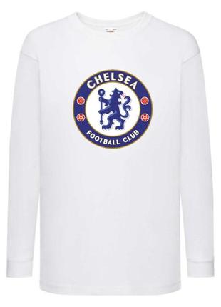 Лонгслив реглан футбольный клуб chelsea (ft 004) размер 98-104-116-128-140-152-164 белый