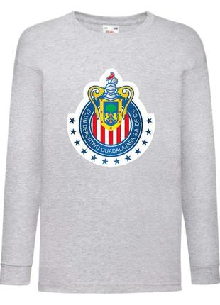 Лонгслив реглан футбольний клуб deportivo (ft 005) розмір 98-104-116-128-140-152-164 сірий