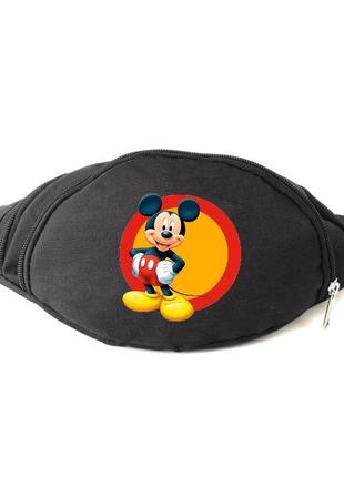 Сумка бананка на пояс міккі маус (mm-01) cappuccino toys чорна