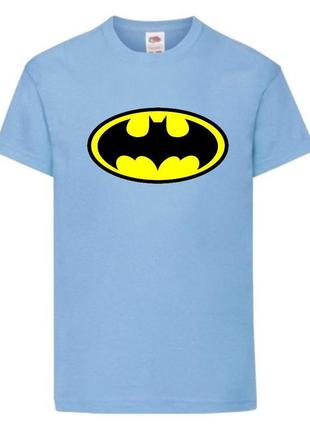 Футболка бэтмен (batman ) светло голубая