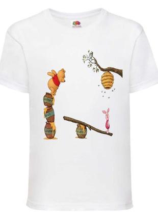 Футболка детская винни пух 007 (wnp 007 wh) белая, размер 98-104-116-128-140-152-164 см