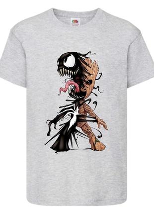 Футболка веном-грут (venom-groot-003) серая