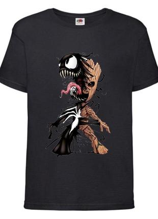 Футболка веном-грут (venom-groot-003) черная