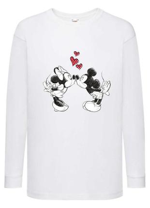 Лонгслив реглан міккі маус (mm-007) розмір 116-140-152 білий