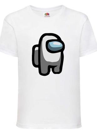 Футболка амонг ас (among us-05) белая 116-128-140-152-164 размер