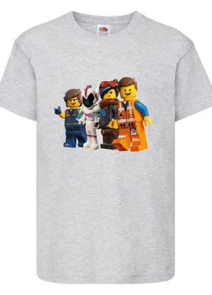 Футболка лего нинзяго лего муви (lego-01) серая 104-116-128-140-152-164 размер