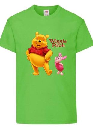 Футболка детская винни пух 019 (wnp 019 lgrn) салатовая, размер 98-104-116-128-140-152-164 см