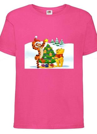 Футболка детская винни пух 008 (wnp 008 crm) малиновая, размер 98-104-116-128-140-152-164 см