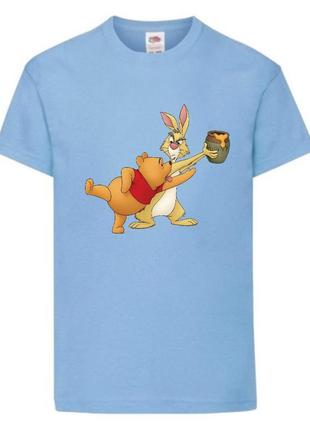 Футболка детская винни пух 006 (wnp 006 lbl) голубая, размер 98-104-116-128-140-152-164 см