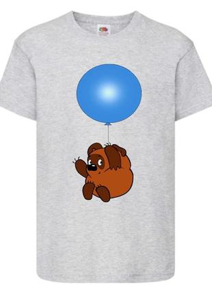 Футболка детская винни пух 001 (wnp 001 gry) серая, размер 98-104-116-128-140-152-164 см