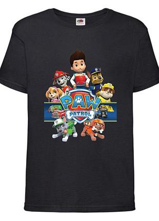 Футболка детская щенячий патруль (paw patrol-0501) все щенки черная