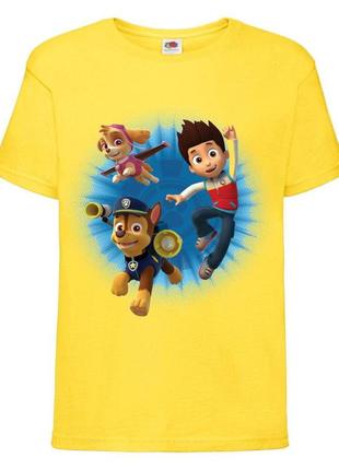 Футболка детская щенячий патруль (paw patrol-05021) все щенки желтая