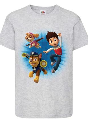 Футболка детская щенячий патруль (paw patrol-05021) все щенки серая