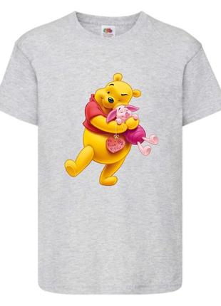 Футболка детская винни пух 011 (wnp 011 gry) серая, размер 98-104-116-128-140-152-164 см