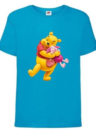 Футболка детская винни пух 011 (wnp 011 blu) синяя, размер 98-104-116-128-140-152-164 см