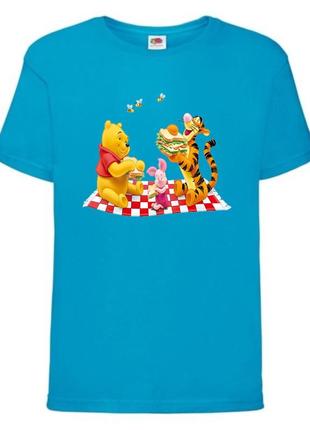Футболка детская винни пух 017 (wnp 017 blu) синяя, размер 98-104-116-128-140-152-164 см