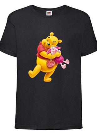 Футболка детская винни пух 011 (wnp 011 blc) черная, размер 98-104-116-128-140-152-164 см