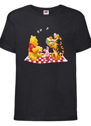 Футболка детская винни пух 017 (wnp 017 blc) черная, размер 98-104-116-128-140-152-164 см