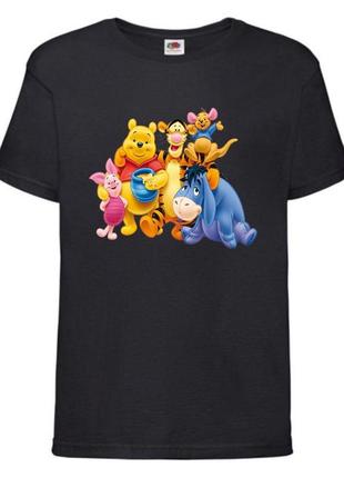 Футболка детская винни пух 021 (wnp 021 blc) черная, размер 98-104-116-128-140-152-164 см