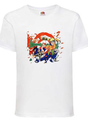 Футболка наруто (naruto - 004) белая 104-116-128-140-152-164 размер
