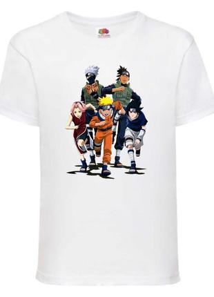 Футболка наруто (naruto - 0025) белая 104-116-128-140-152-164 размер