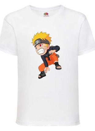 Футболка наруто (naruto - 0030) белая 104-116-128-140-152-164 размер
