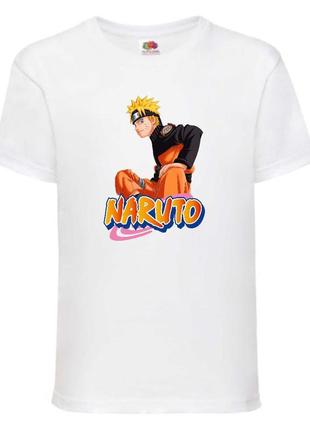 Футболка наруто (naruto - 0054) белая 104-116-128-140-152-164 размер