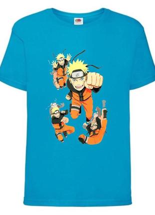 Футболка наруто (naruto - 005) голубая 104-116-128-140-152-164 размер