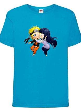Футболка наруто (naruto - 0059) голубая 104-116-128-140-152-164 размер
