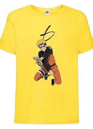 Футболка наруто (naruto - 0047) желтая 104-116-128-140-152-164 размер