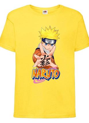 Футболка наруто (naruto - 0048) желтая 104-116-128-140-152-164 размер