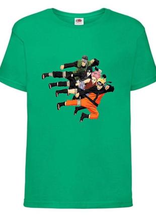 Футболка наруто (naruto - 003) зеленая 104-116-128-140-152-164 размер