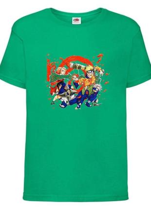 Футболка наруто (naruto - 004) зеленая 104-116-128-140-152-164 размер