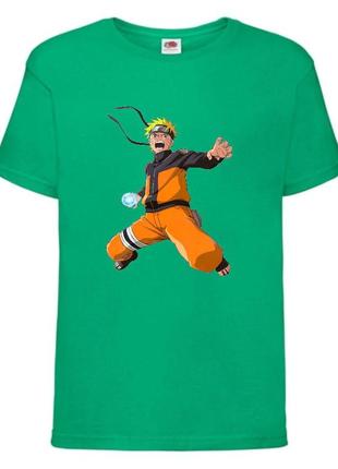 Футболка наруто (naruto - 0019) зеленая 104-116-128-140-152-164 размер