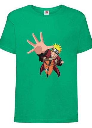 Футболка наруто (naruto - 0036) зеленая 104-116-128-140-152-164 размер