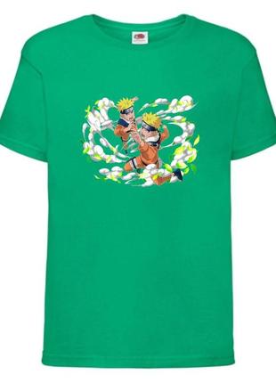 Футболка наруто (naruto - 0056) зеленая 104-116-128-140-152-164 размер