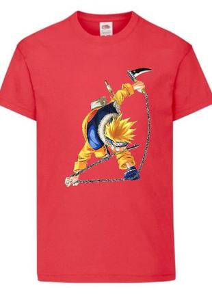 Футболка наруто (naruto - 006) красная 104-116-128-140-152-164 размер