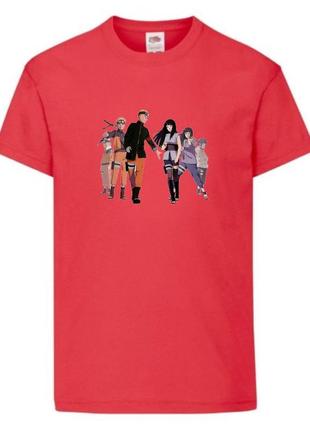 Футболка наруто (naruto - 0021) красная 104-116-128-140-152-164 размер