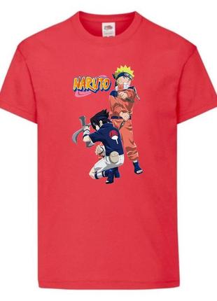 Футболка наруто (naruto - 0050) красная 104-116-128-140-152-164 размер