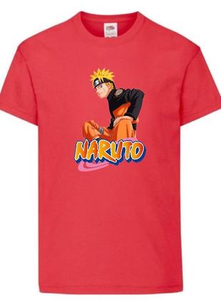 Футболка наруто (naruto - 0054) красная 104-116-128-140-152-164 размер