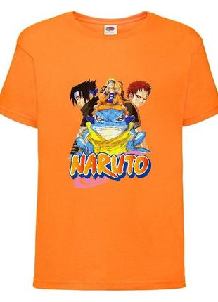 Футболка наруто (naruto - 001) оранжевая 104-116-128-140-152-164 размер