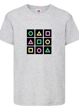 Футболка детская игра в кальмара 002 (squid game) серая (sqg  gry-002)